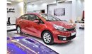 Kia Rio EXCELLENT DEAL for our KIA Rio ( 2016 Model ) in Red Color GCC Specs