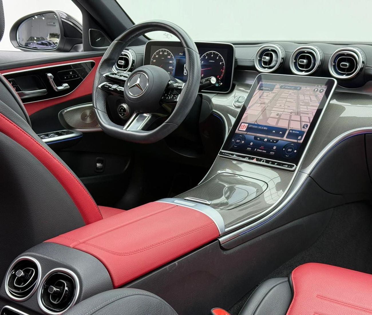 Mercedes-Benz C 200 2022 Mercedes Benz C200 AMG, 2027 Mercedes Warranty + Service Pack, Full MB Service History, GCC