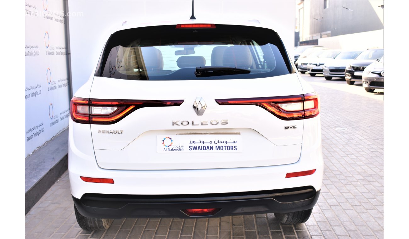 رينو كوليوس 2.5L PE 4WD 2018 GCC SPECS DEALER WARRANTY