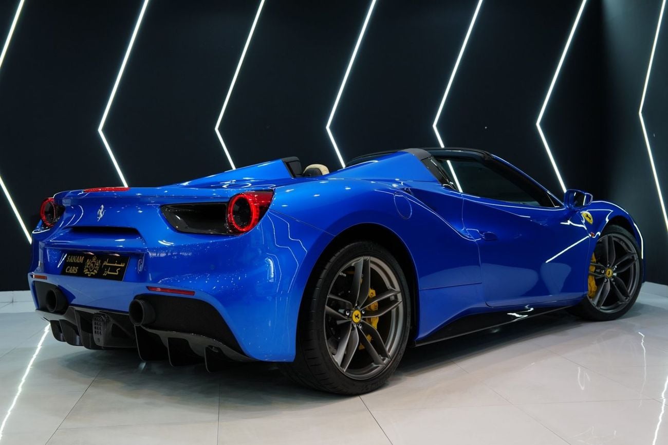 فيراري 488 سبايدر STANDARD حزمة الكربون، رافع نظام التعليق، نظام صوت JBL، مقاعد دايتونا!!