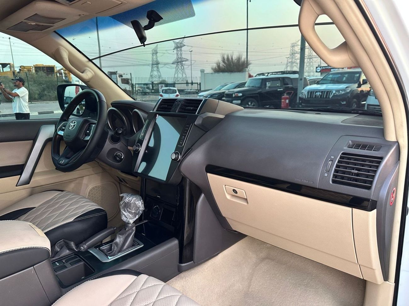 Toyota Prado MODIFIED TO PRADO 2023 | TEXTURED LEATHER SEATS | 2.7L PETROL | 2017 | TESLA SCREEN | LHD | REAR VIE