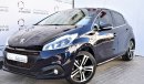 Peugeot 208 1.6L GT LINE 2018 GCC SPECS AGENCY WARRANTY UP TO 2023 OR 100,000KM