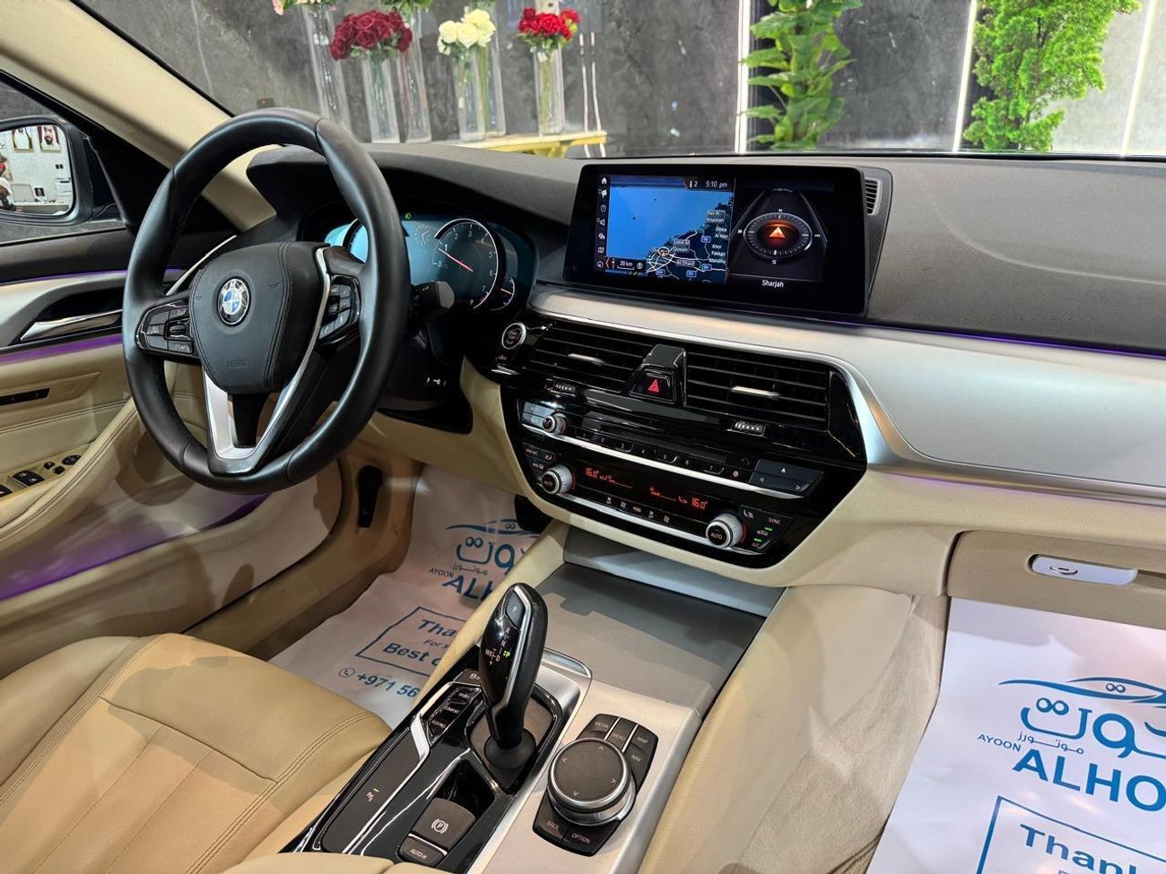 BMW 520i Middle East Edition 2.0L LUXURY ELITE BLACK BMW 520i || TOP RANGE || GCC || SCREENS || LIKE NEW || F