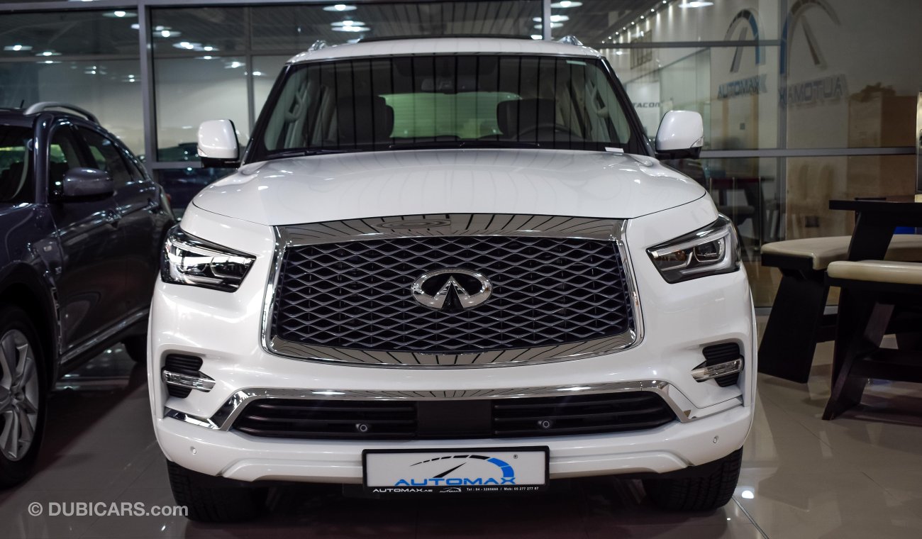 إنفينيتي QX80 Luxury, 5.6L, V8, 4WD, خليجي, 0 كم, الضمان: 5 سنوات أو 200,000 كم + الخدمة: سنتان أو 50,000 كم,