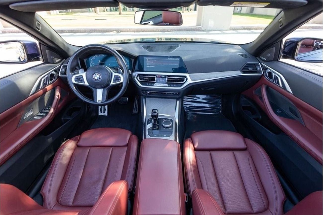 BMW 420i M Sport 2.0L BMW 420i M-Sport Convertible 2022 GCC under Agency Warranty and Service Contract with F