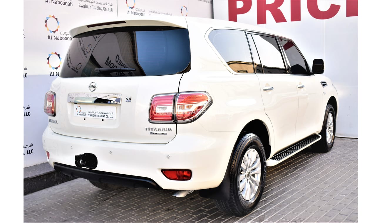 نيسان باترول AED 3132 PM | 5.6L LE T2 TITANIUM V8 4WD 2018 GCC DEALER WARRANTY