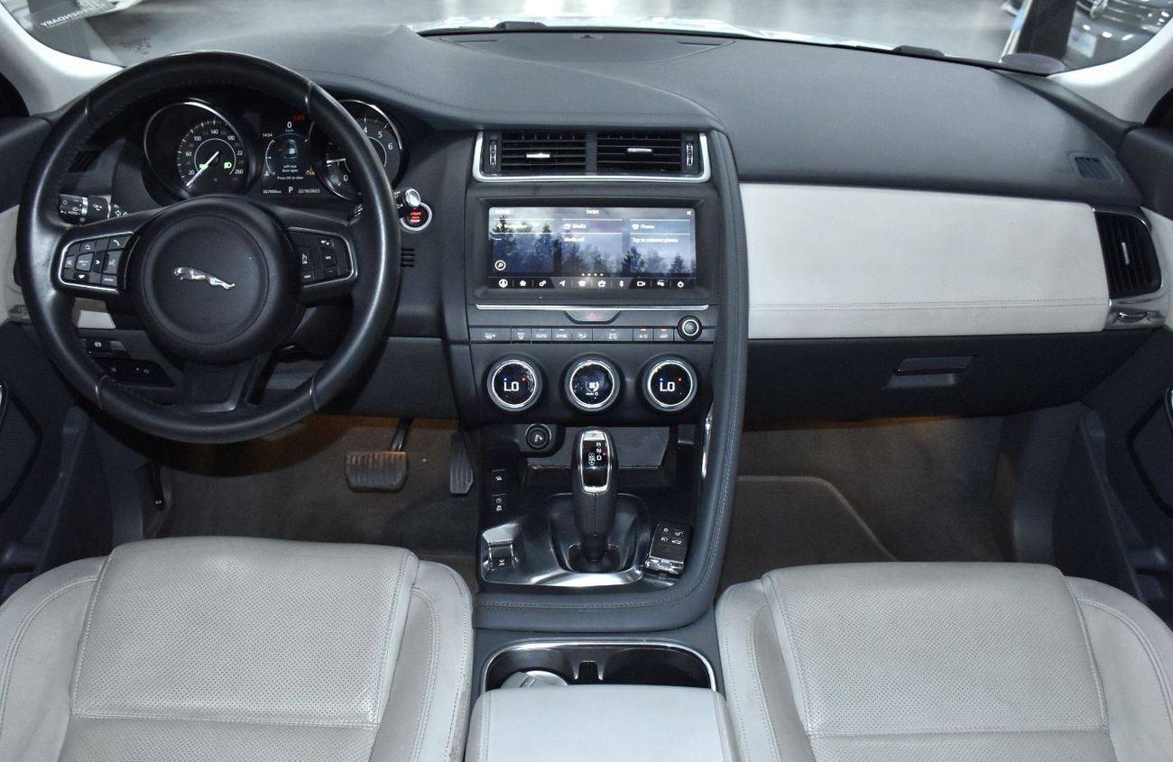 Jaguar E Pace EXCELLENT DEAL for our Jaguar E-Pace P200 AWD ( 2019 Model ) in White Color GCC Specs