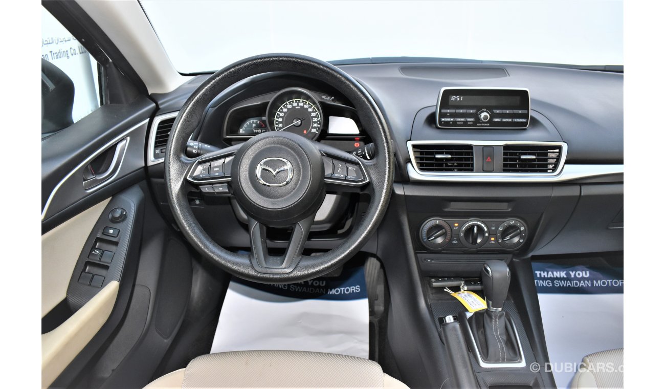 Mazda 3 1.6L S SEDAN 2019 GCC SPECS DEALER WARRANTY