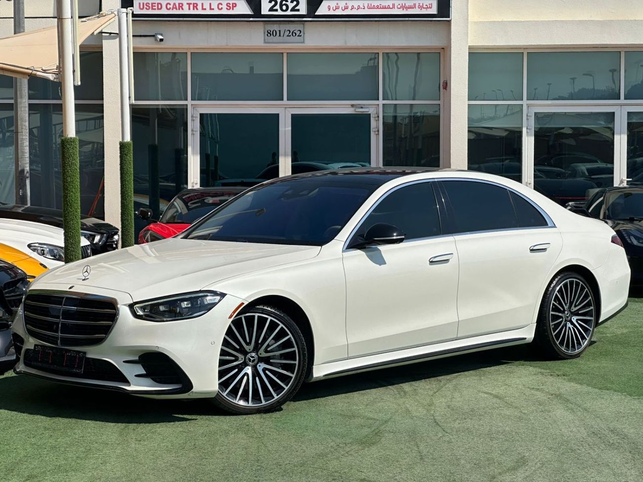 مرسيدس بنز S 580 مرسيدس بنز S580 وارد 2022 كلين تايتل صبغ وكاله ف اوبشن بحاله ممتازه