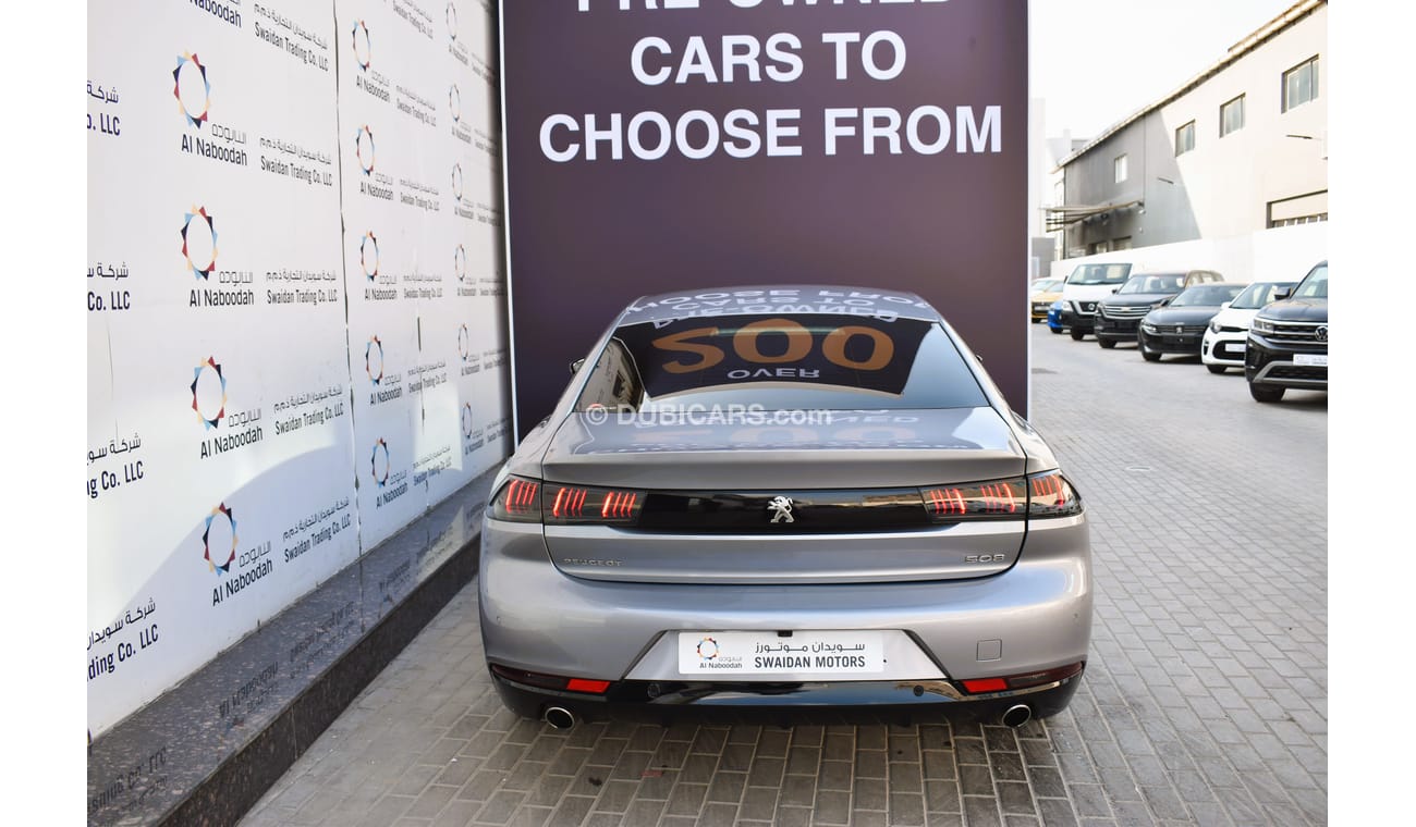 Peugeot 508 AED 1439 PM | 1.6L GT LINE GCC AGENCY WARRANTY AND SERVICE CONT UP TO 2026 OR 100K KM