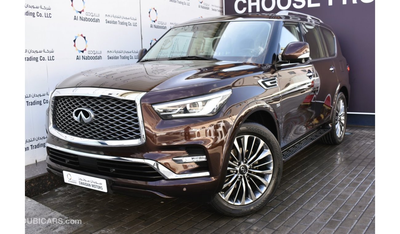 إنفينيتي QX80 AED 2399 PM | 5.6L LUXURY V8 4WD GCC DEALER WARRANTY