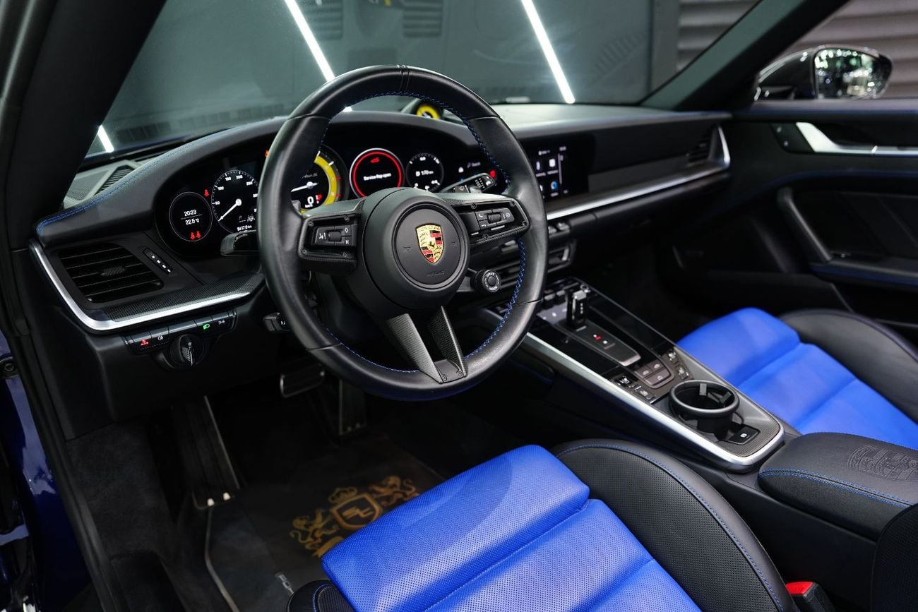 Porsche 911 Turbo S 3.8L (640 HP) Convertible Lift System, Ceramic Brakes, Carbon Interior, Al Nabooda Warranty