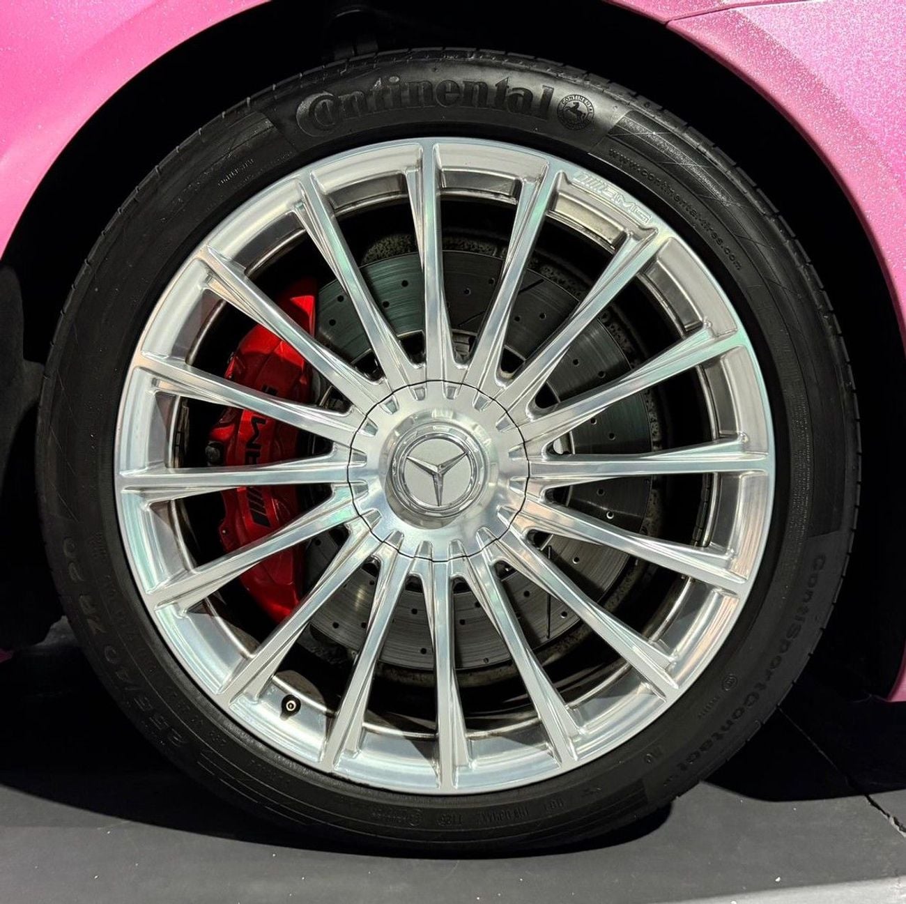 Mercedes Benz S63 AMG STD 4.0L V8 | Maybach Kit| Custom Tiffany green & glitter wrap/pink  finish