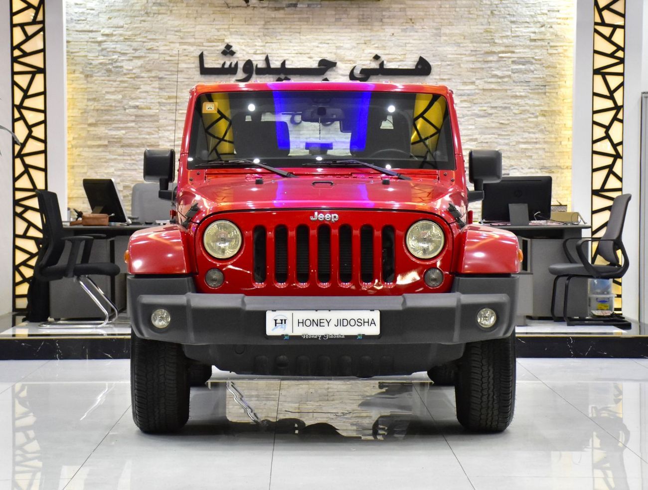 Jeep Wrangler EXCELLENT DEAL for our Jeep Wrangler Sahara ( 2014 Model ) in Red Color GCC Specs