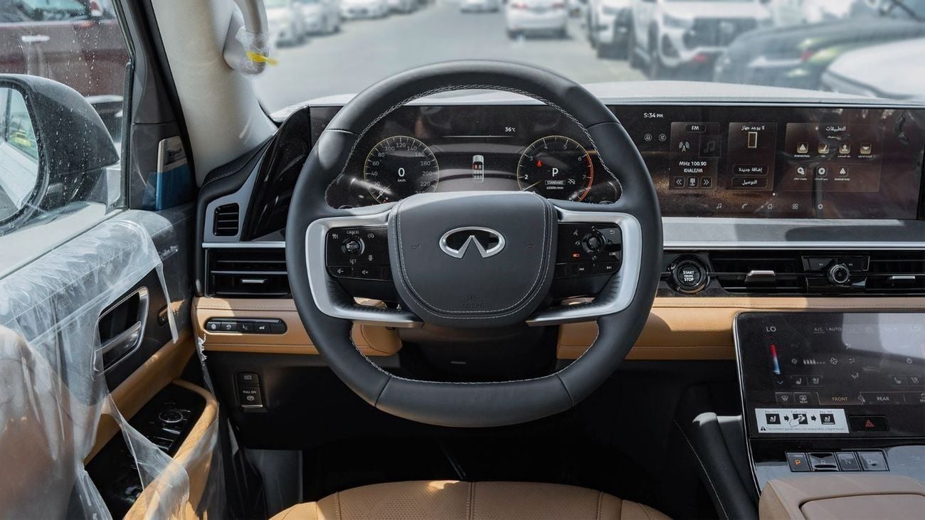 إنفينيتي QX80 2026 Infiniti QX80 Sensory 3.5L AT Petrol (White-Tan)
