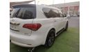 Infiniti QX56 Model 2011 imported, white color, leather opening, alloy wheels, sensors, speed stabilizer, in excel