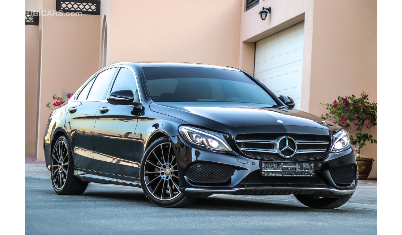 Mercedes-Benz C200 AMG 2016 GCC under Warranty with Zero Downpayment.