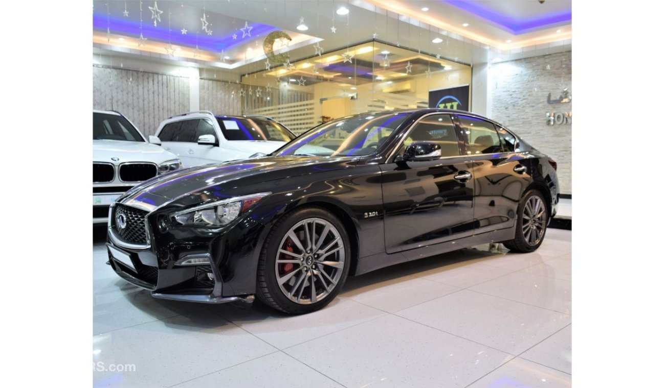 Infiniti Q50 EXCELLENT DEAL for our Infiniti Q50s Red Sport 3.0t 400HP 2018 Model!! in Black Color! GCC Specs