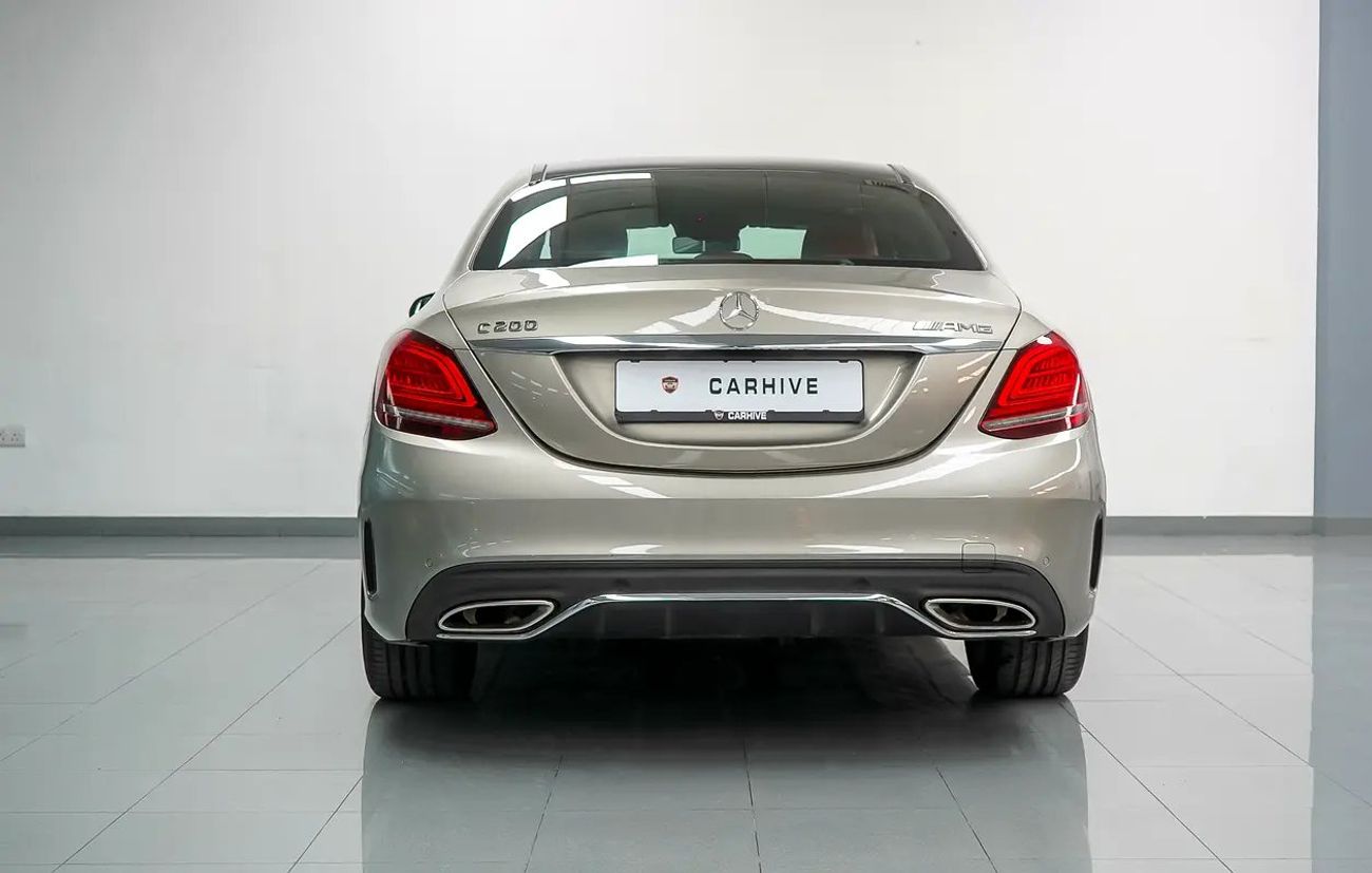مرسيدس بنز C 200 أفانتجاردي 1,365/Month | C200 AMG | GCC - Under Warranty | Accidents Free