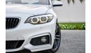 BMW 220i M-Kit (Brand New) - Warranty Until 2020 - GCC - AED 2,820 PER MONTH - 0% DOWNPAYMENT