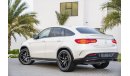 Mercedes-Benz GLE 43 AMG Coupe - Immaculate Condition! - AED 4,387 PM! - 0% DP!