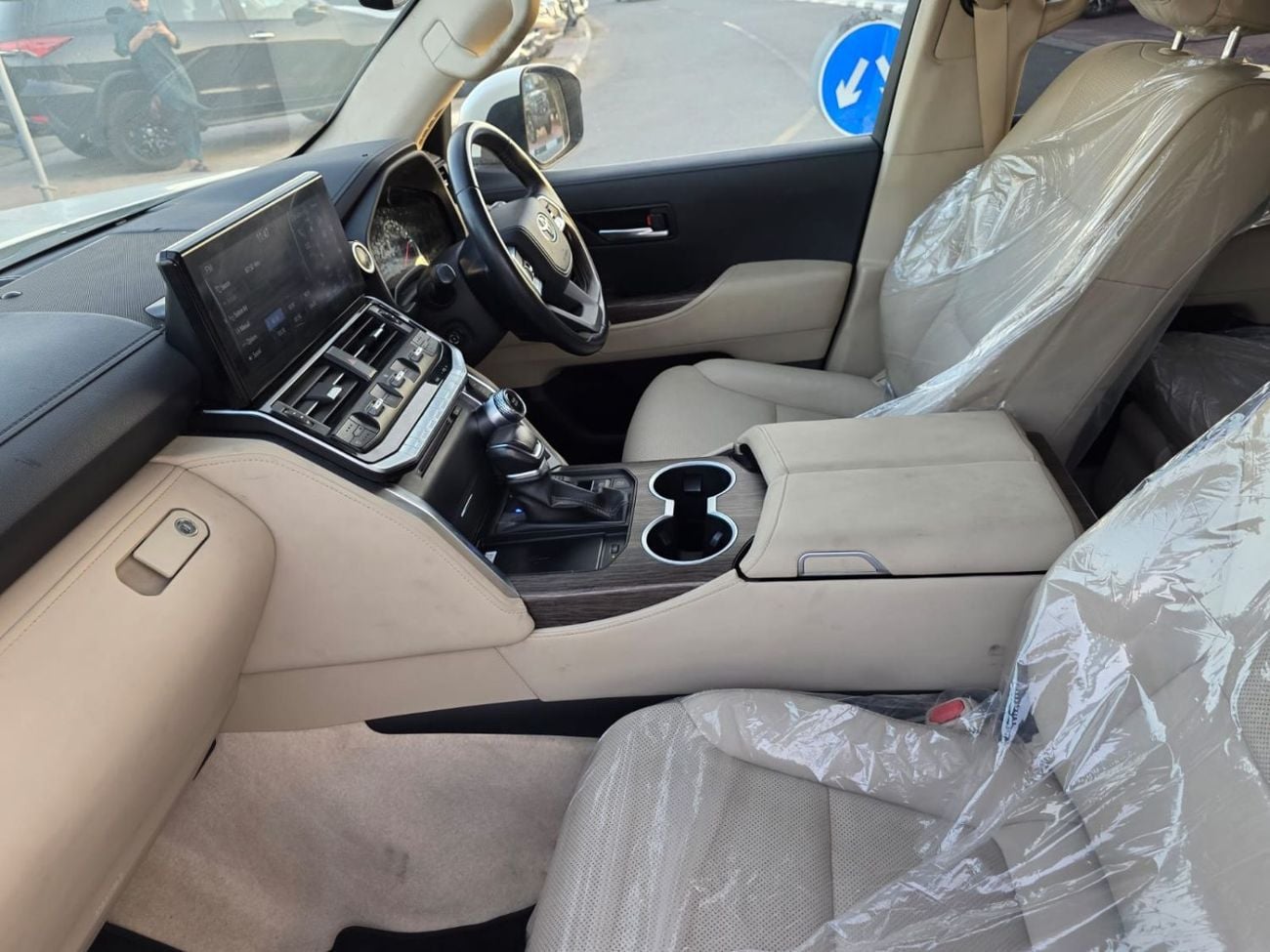Toyota Land Cruiser GXR diesel 3.3 liter right hand drive in side beige sunroof leather seats