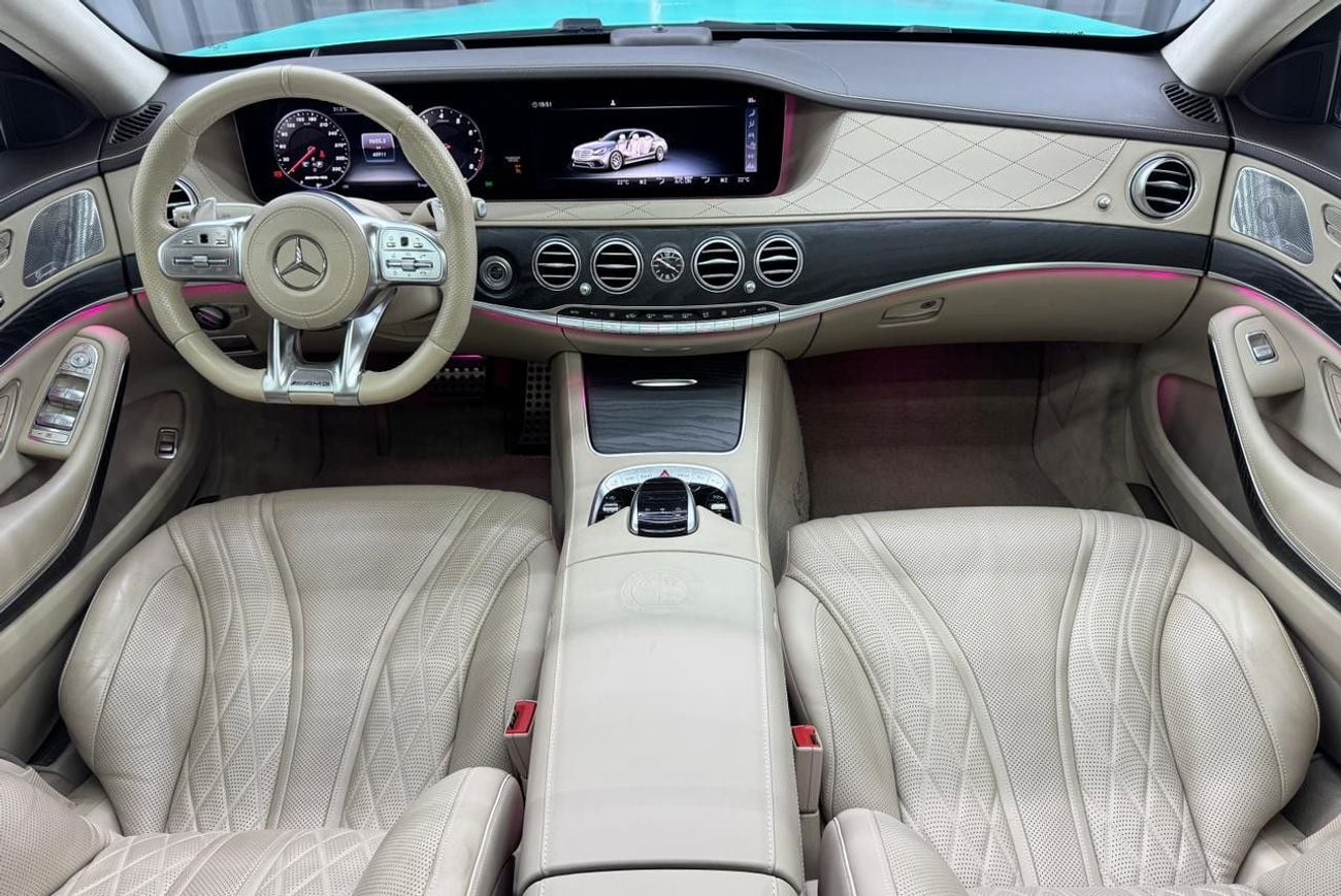 Mercedes Benz S63 AMG STD 4.0L V8 | Maybach Kit| Custom Tiffany green & glitter wrap/pink  finish