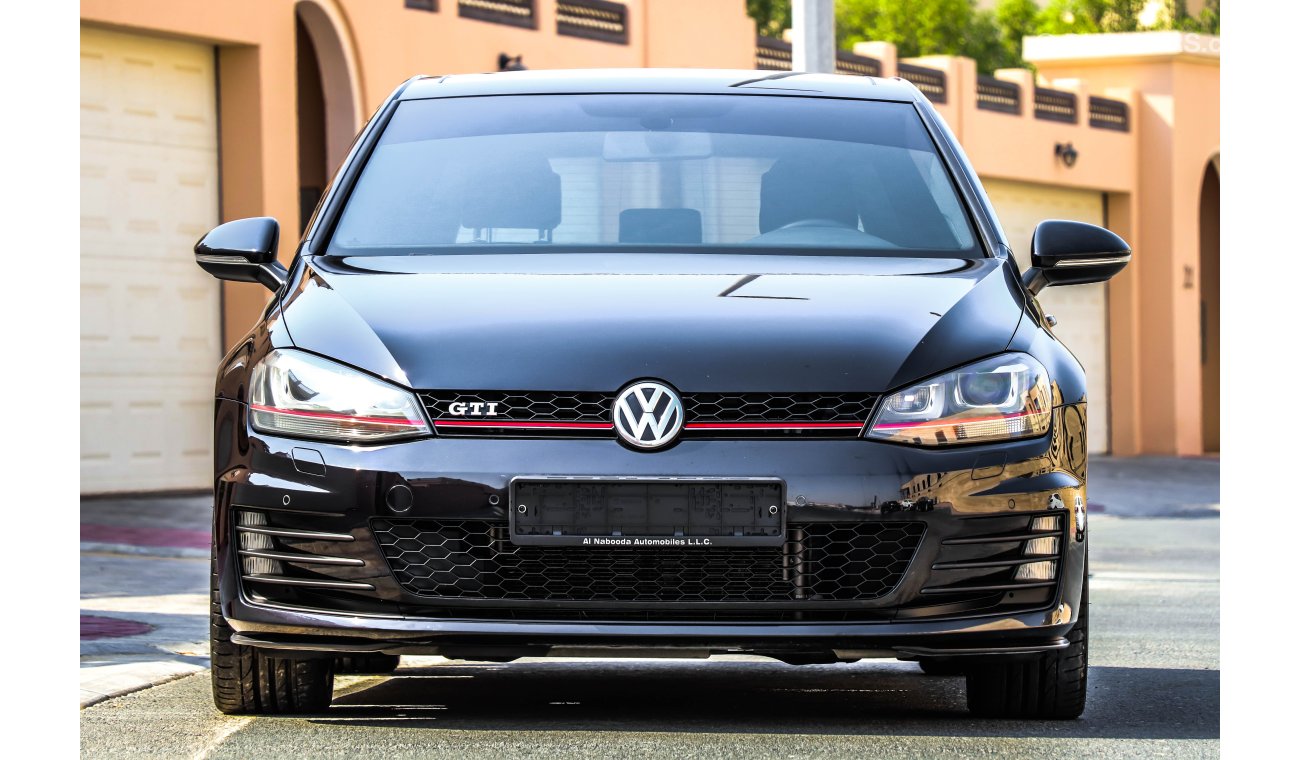 Volkswagen Golf GTI 2015 GCC under Warranty with Zero Down-Payment.