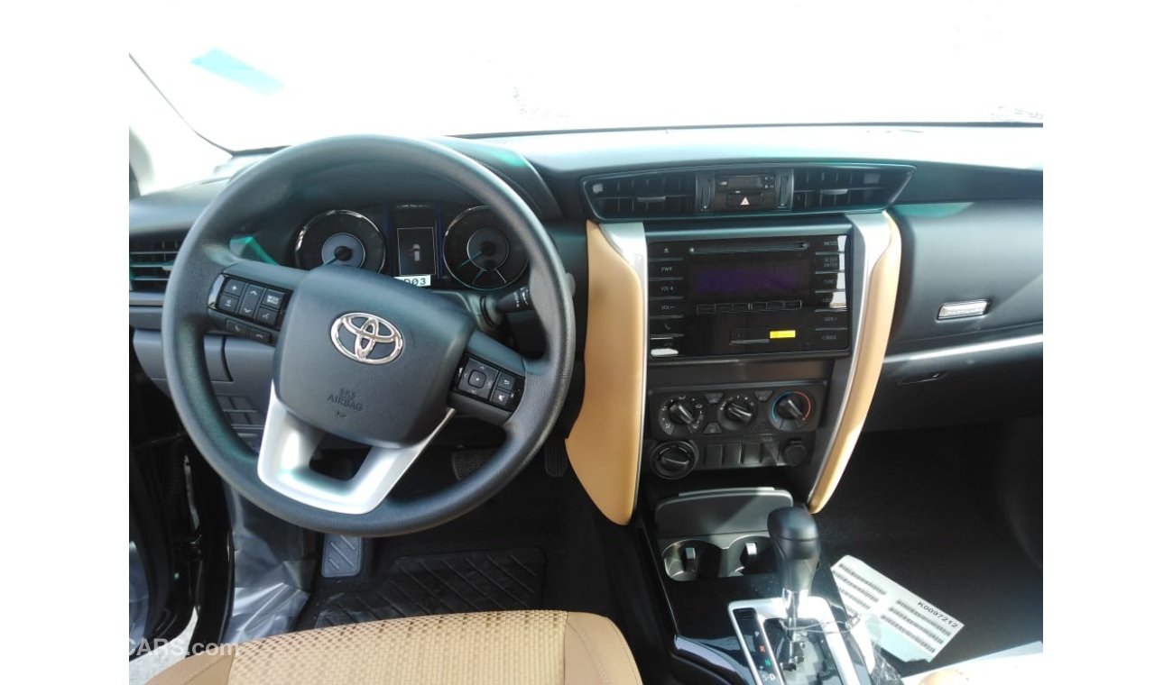 Toyota Fortuner BLACK AUTO TRANSMISSION SUV PETROL 2019 MODEL 2.7L ENGINE 4 CYLINDER ONLY FOR EXPORT