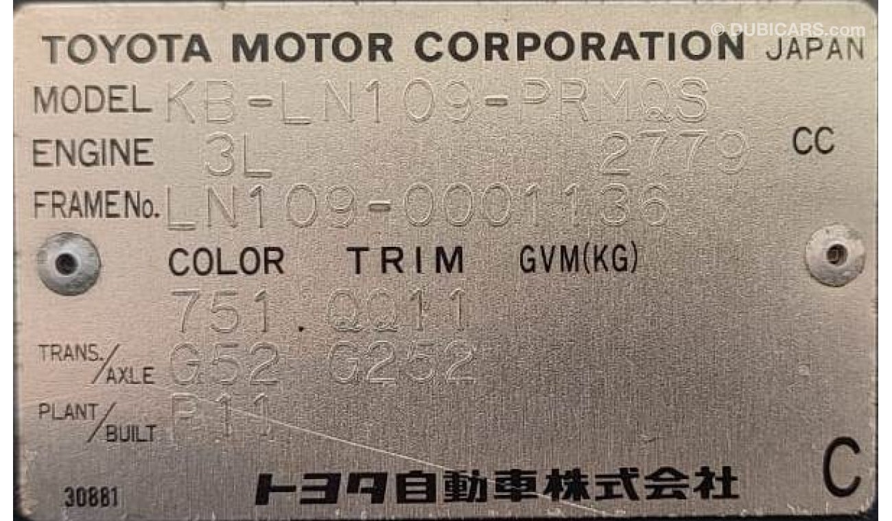 Toyota Hilux LN109-0001136