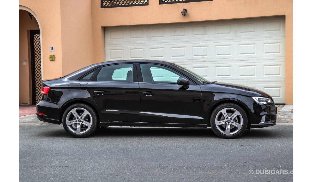 Audi A3 30 TFSI 2018 GCC under Agency Warranty with Zero Down-Payment.