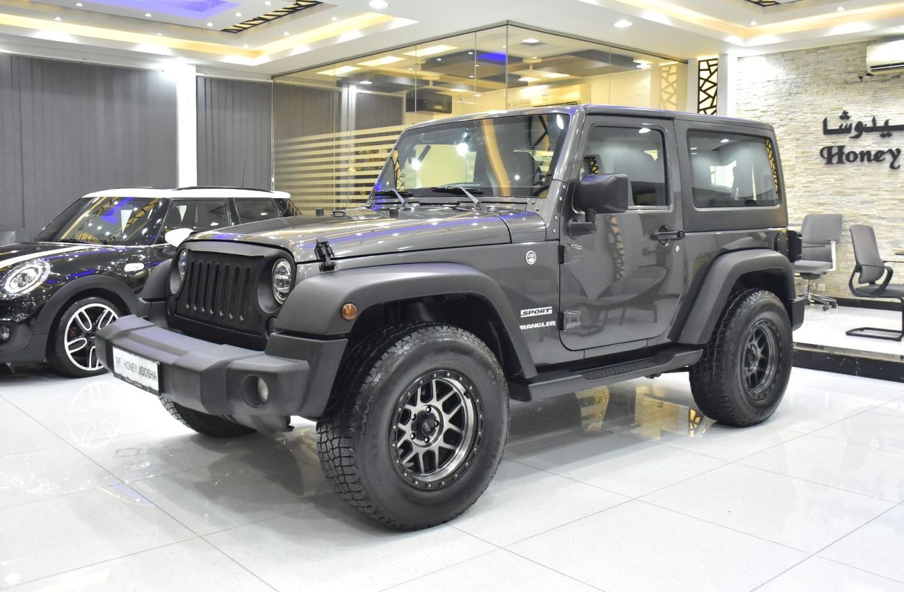 Jeep Wrangler EXCELLENT DEAL for our Jeep Wrangler Sport ( 2017 Model ) in Grey Color GCC Specs