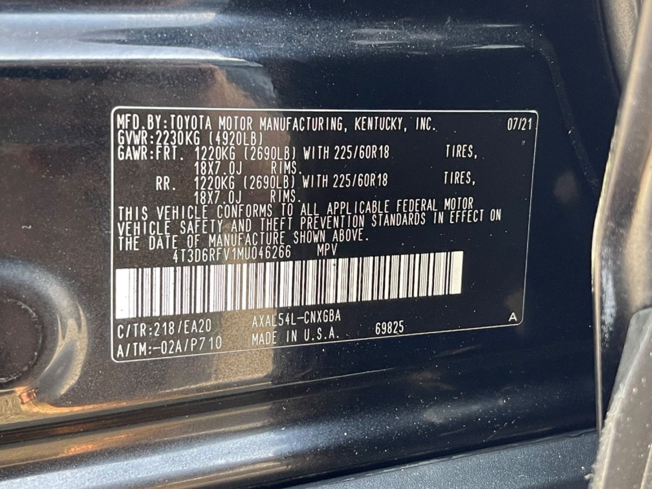 Toyota RAV4 2021 TOYOTA RAV4 LIMITED HYBRID 4x4 IMPORTED FROM USA