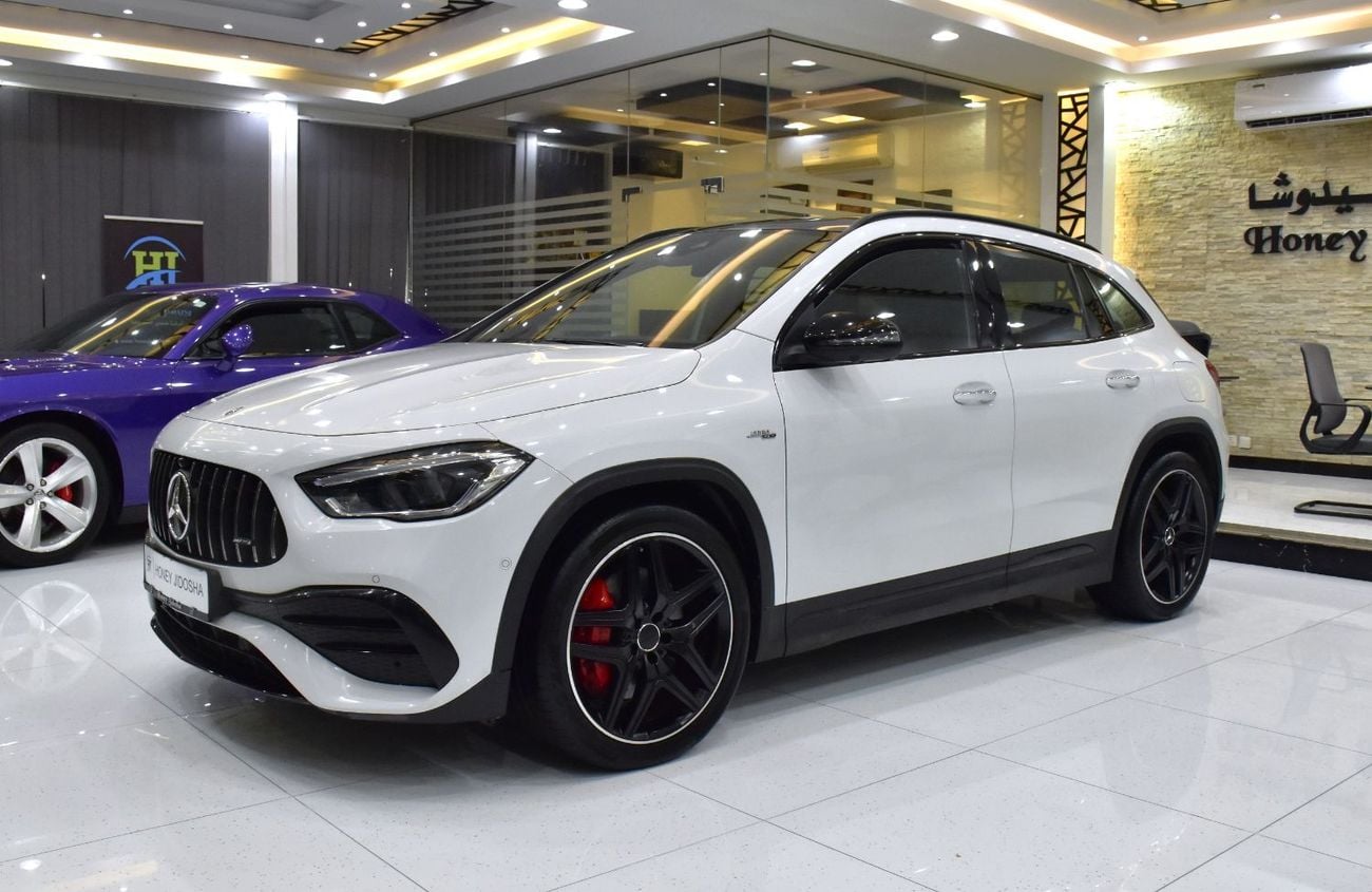 مرسيدس بنز GLA 35 AMG 4MATIC عرض ممتاز لسيارة مرسيدس بنز GLA35 AMG (موديل 2022) باللون الأبيض بمواصفات خليجية