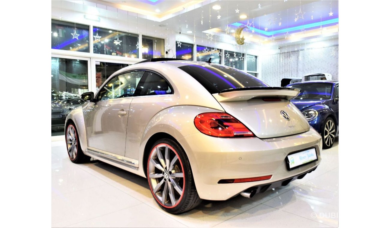 فولكس واجن بيتيل AGENCY WARRANTY UNTIL 2023 Volkswagen Beetle Turbo R-Line 2016 Model!! in Gold Color! GCC Specs