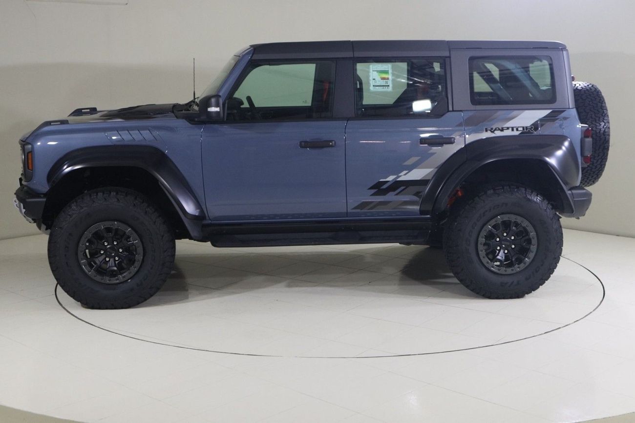 Ford Bronco Raptor B4D4925 BRONCO 4 DOORS RAPTOR 3.0L V6 ECOBOOST W/ ORANGE SBELTS BLACK/BLUE LTHR SSQTCH