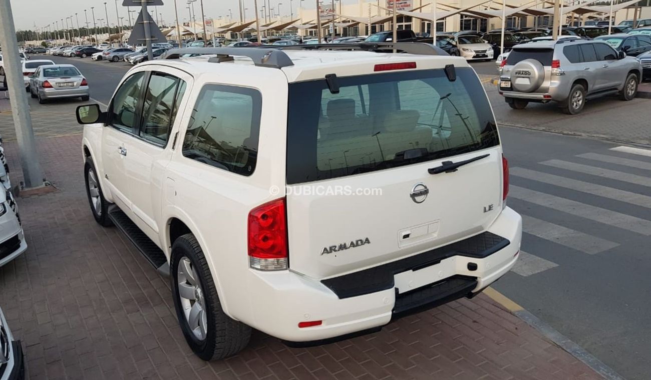 نيسان أرمادا موديل 2008 خليجي فل مواصفات فتحه سقف وكراسي جلد ومثبت سرعه وتحكم كهربي كامل ونظام صوت ممتاز وكاميرا