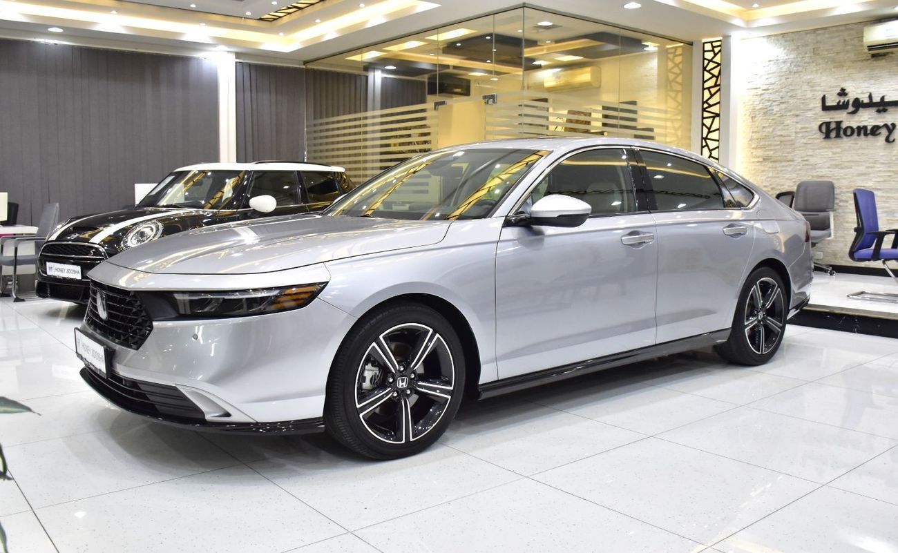 هوندا Accord HEV EXCELLENT DEAL for our Honda Accord HEV ( 2023 Model ) in 2023 Color GCC Specs