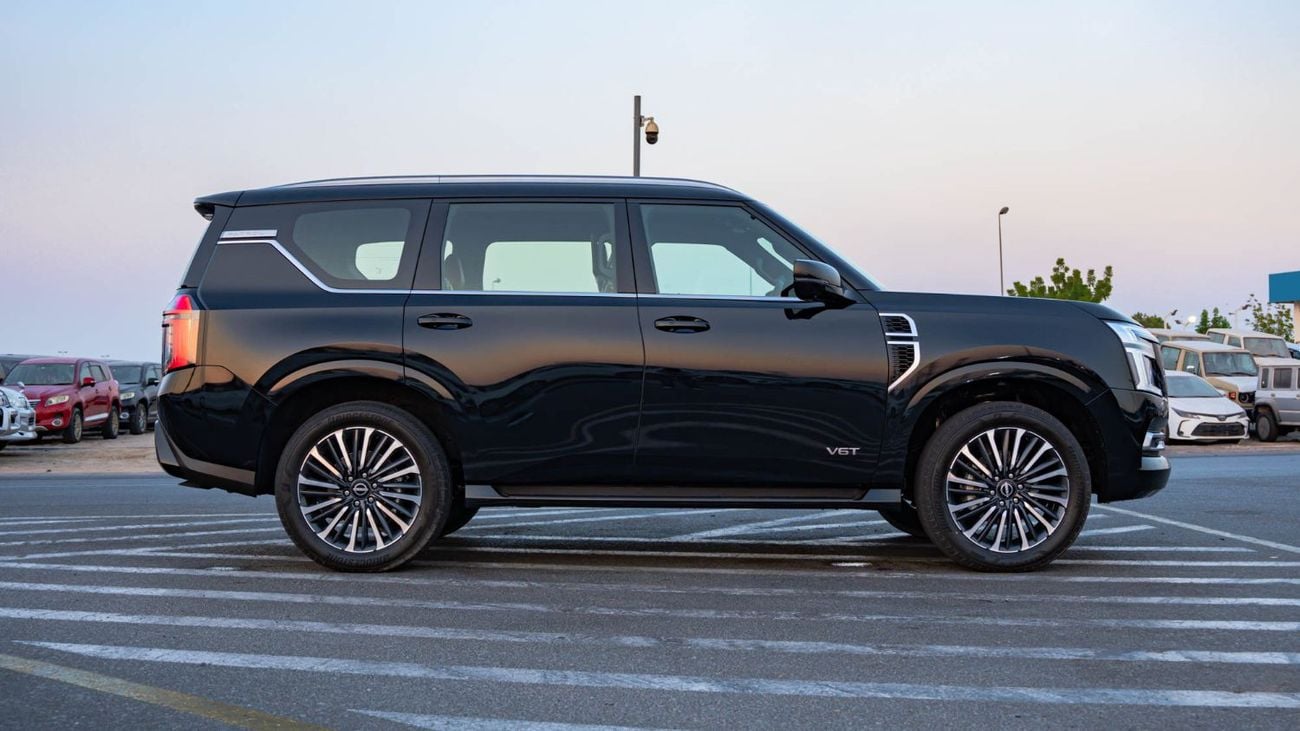 Nissan Patrol LE PLATINUM CITY 2026 Nissan Patrol LE Platinum 3.5L TT AT Petrol (Black-Red) (Export Only)
