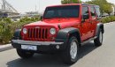 Jeep Wrangler Unlimited Sport, 3.6L-V6 4X4, GCC Specs with Warranty and Service until Nov 2021 or 100,000km