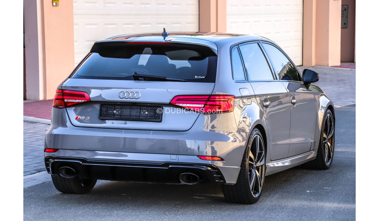 Audi RS3 Nardo Grey (Hatchback) 2018 GCC under Agency Warranty with Zero Down-Payment.