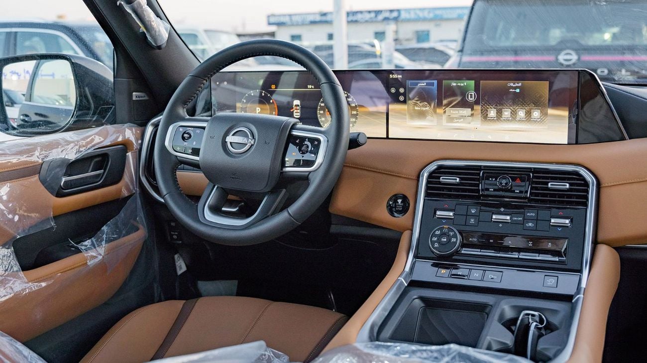 نيسان باترول 2026 Nissan Patrol Titanium 3.5L Twin Turbo AT Petrol (Black-Tan)