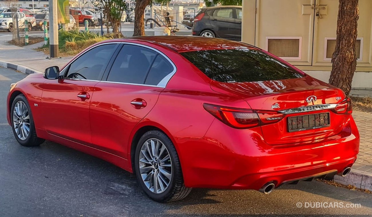 إنفينيتي Q50 3.0L Turbo V6 2019 Agency Warranty Full Service History GCC Full Option