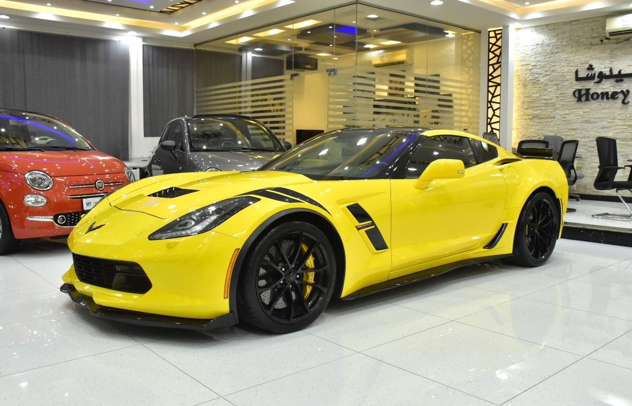 Chevrolet Corvette EXCELLENT DEAL for our Chevrolet Corvette C7 Grand Sport ( 2017 Model ) in Yellow Color GCC Specs