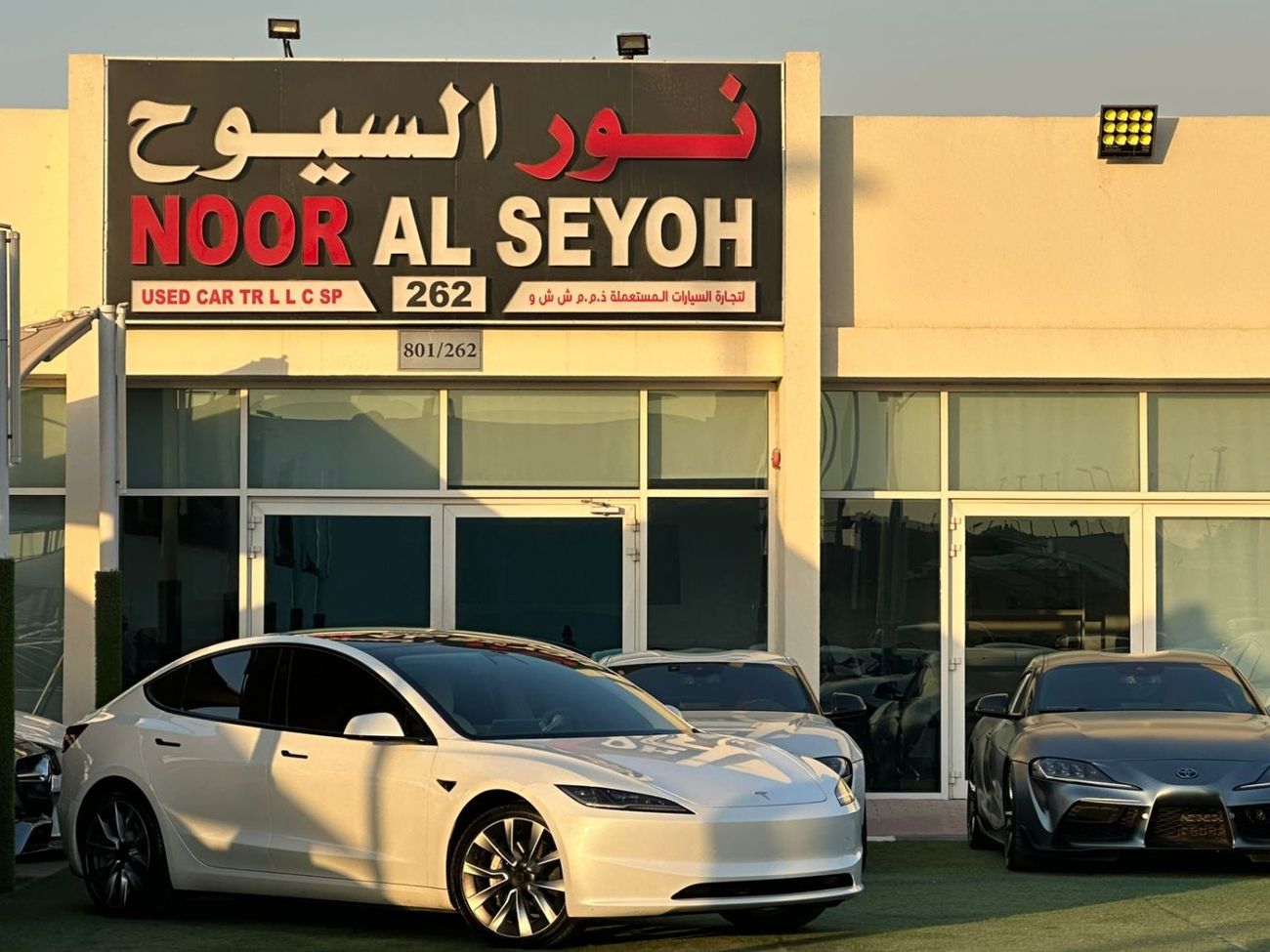 تسلا موديل 3 تسلا موديل 3 لونج رينج خليجي 2024 فل ابشن صبغ وكاله تشييكات وكاله تحت الضمان