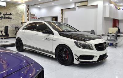مرسيدس بنز A45 إيه إم جي عرض ممتاز لسيارة مرسيدس بنز A45 AMG 4Matic Edition 1 (موديل 2014) باللون الأبيض بمواصفات خليجية