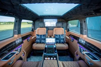 Mercedes Benz V300 Senzati® Jet Class® Oryx Edition® 6 Seat Saddle Brown Leather