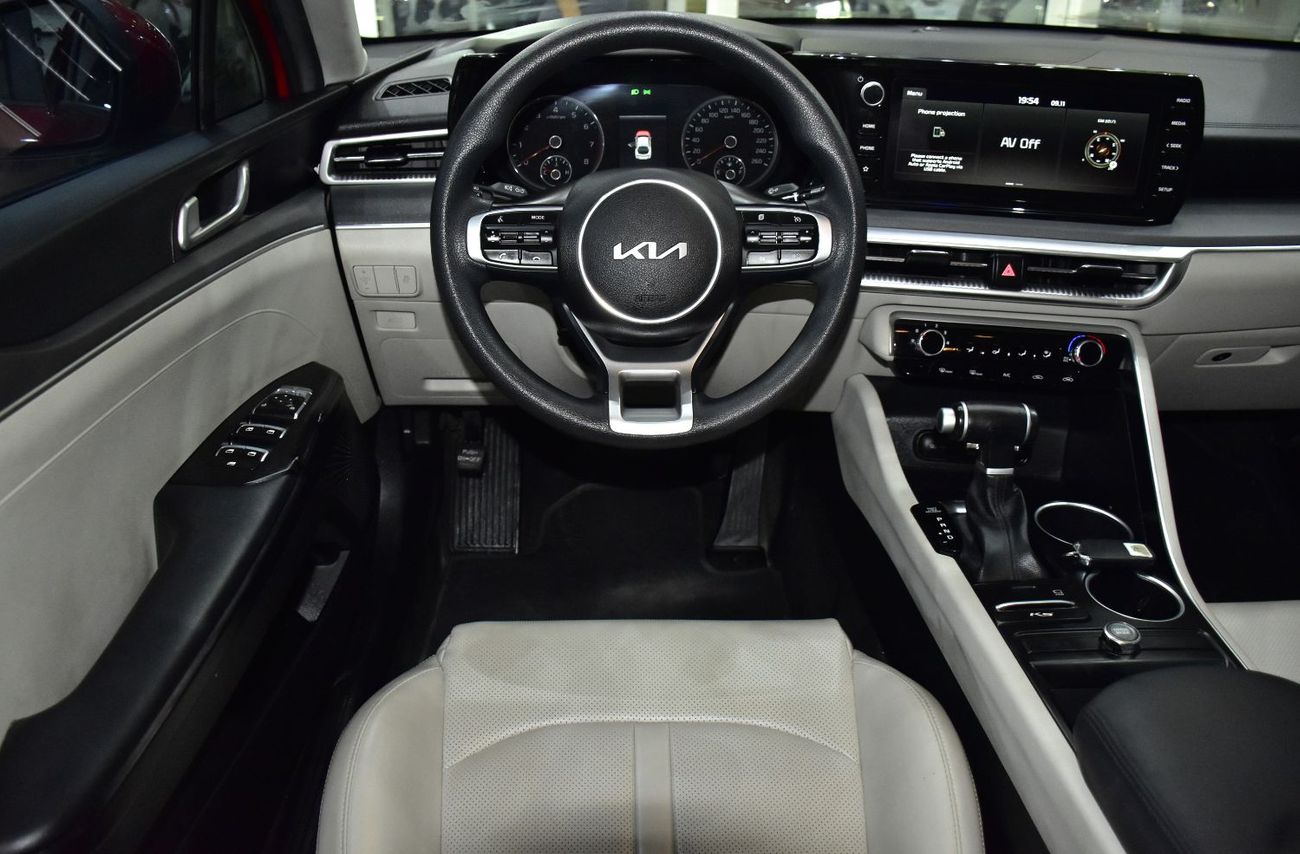 Kia K5 EXCELLENT DEAL for our KIA K5 ( 2022 Model ) in Red Color GCC Specs