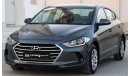 Hyundai Elantra Hyundai Elantra 2017, GCC, in excellent condition, without accidents, very clean from inside and out