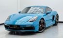 Porsche 718 Cayman GTS 2.5L 2019 Porsche 718 Cayman GTS, December / 2026 Porsche Warranty, Porsche Service History, GCC